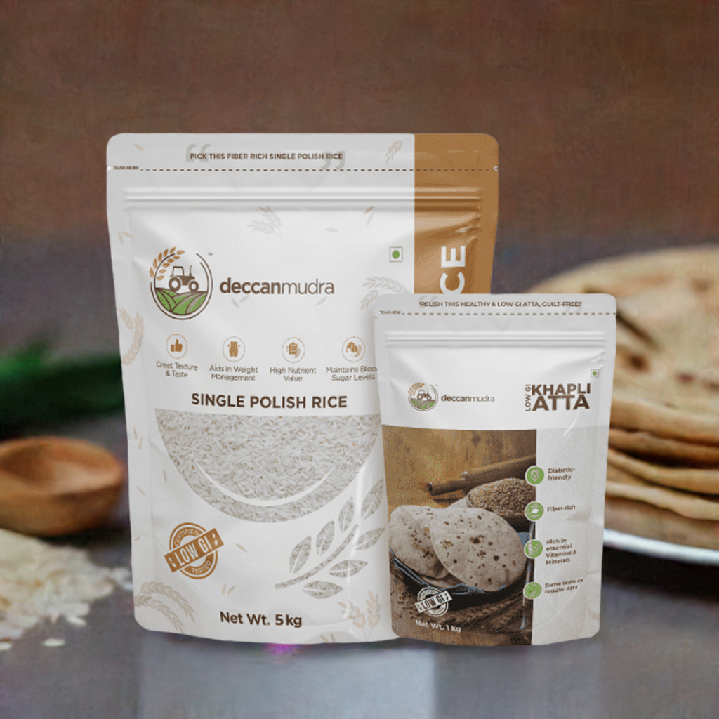 Fiber-rich Combo (Single Polish Rice 5kg + 1kg Atta)